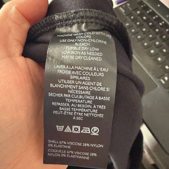 Anthropologie Maeve Women’s 1X Black Wide Leg Flare Plus Size Pants - Picture 7 of 8